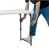 4 Foot Adjustable Height Folding Plastic Table, Indoor Outdoor White Granite