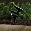 Gardens Taylor Solar Powered Black Cast Metal Color Lock LED Landscape Spotlight, 150 Lumens