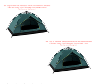 Automatic Tent Spring Type Quick Opening Rainproof Sunscreen Camping Tent (Option: Dark Green-M-Logo 2PC)