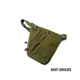 Men's Nylon Shoulder Bag; Multifunctional Concealed Tactical Storage Bag; Holster (Color: Green Right)